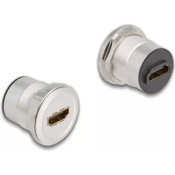 “DeLOCK 88191” kištukinis lizdas 2 x HDMI juoda, sidabrinė