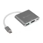 SidabrinėStone SST-EP08C - USB 3.1 Type-C adapteris į HDMI / USB Type-C / USB Type-A - sidabrinis