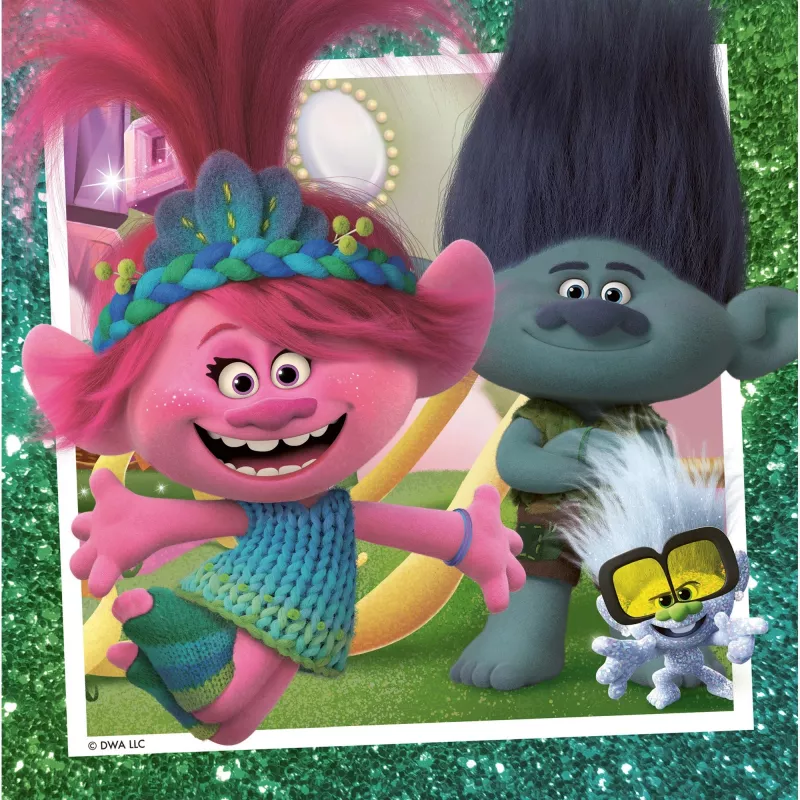 vaikiška dėlionė Trolls 3 (3x 49 dalys)