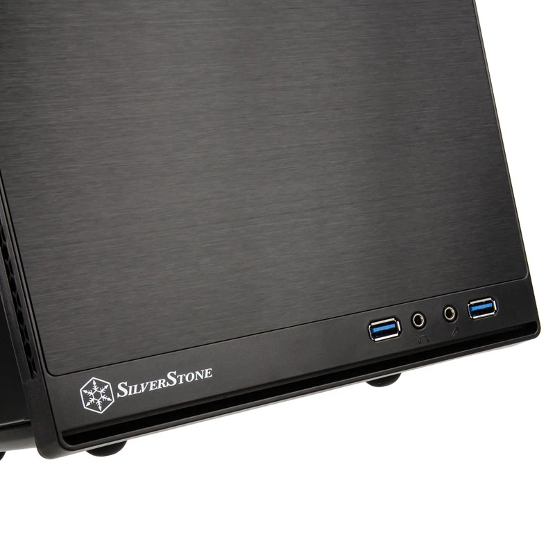 SilverStone SUGO 13 - Stacionarus - Mini-DTX - be maitinimo šaltinio (AT / PS/2) - Juoda - USB/Garso (SST-SG13B-Q)
