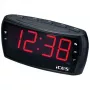 LENCO ICR-230-1 FM radijas su laikrodžiu ir žadintuvas, juodas