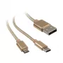 Akasa AK-CBUB42-12GL USB laidas 1,2 m USB 2.0 USB A USB C/Micro-USB B auksinis (AK-CBUB42-12GL)