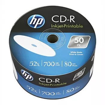 VERBATIM CD-R 52x 700MB spausdinami diskai — 50 vnt. pakuotė