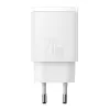 Sieninis įkroviklis Baseus Compact 1x USB-A + 1x USB-C 3A, kompaktiškas kelioninis adapteris