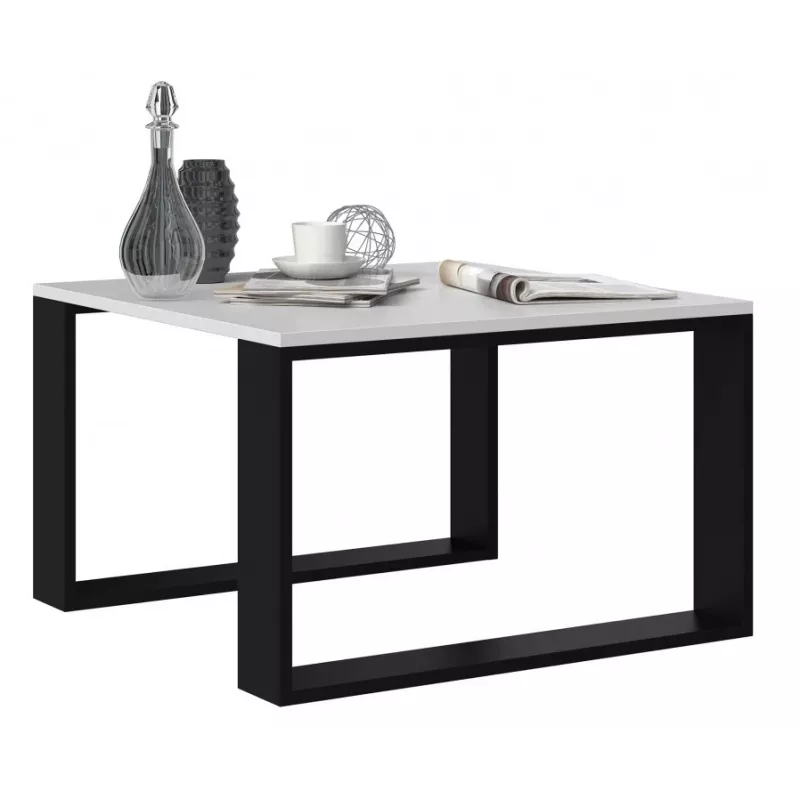 MODERN MINI table 67x67x40 cm Balta/Juoda