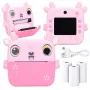 Extralink rinkinys | Terminis spausdintuvas EPP-005 Pink + terminis popierius 3 rulonai | gelsvai ruda