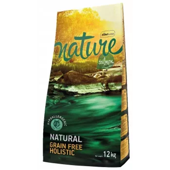 Sausas šunų maistas Nature Grain Free Holistic Salmon — lašišos receptas, be grūdų, 12 kg