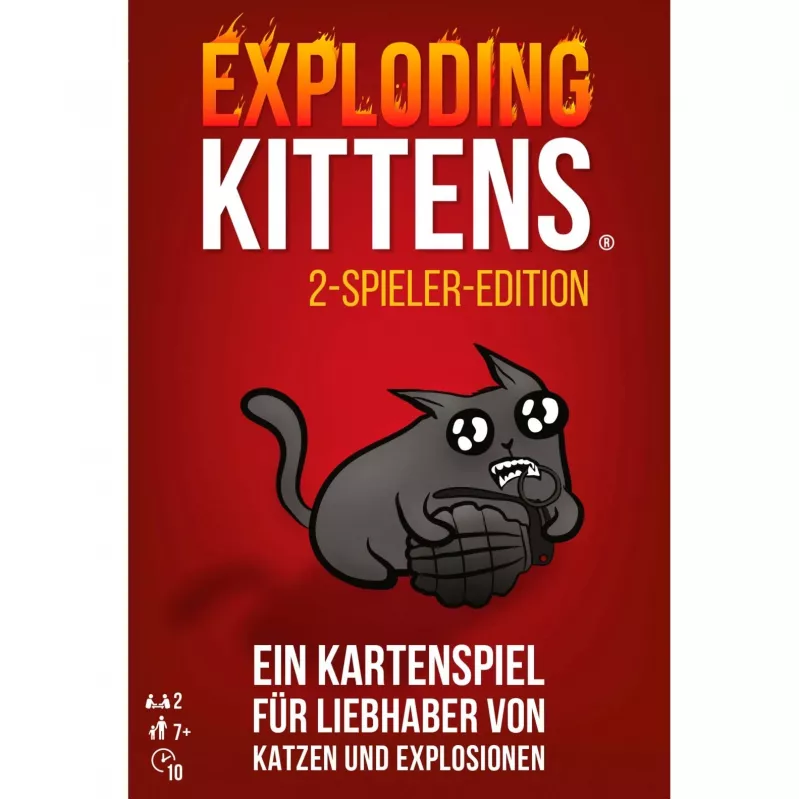 Exploding Kittens - 2 žaidėjų leidimas, kortų žaidimas