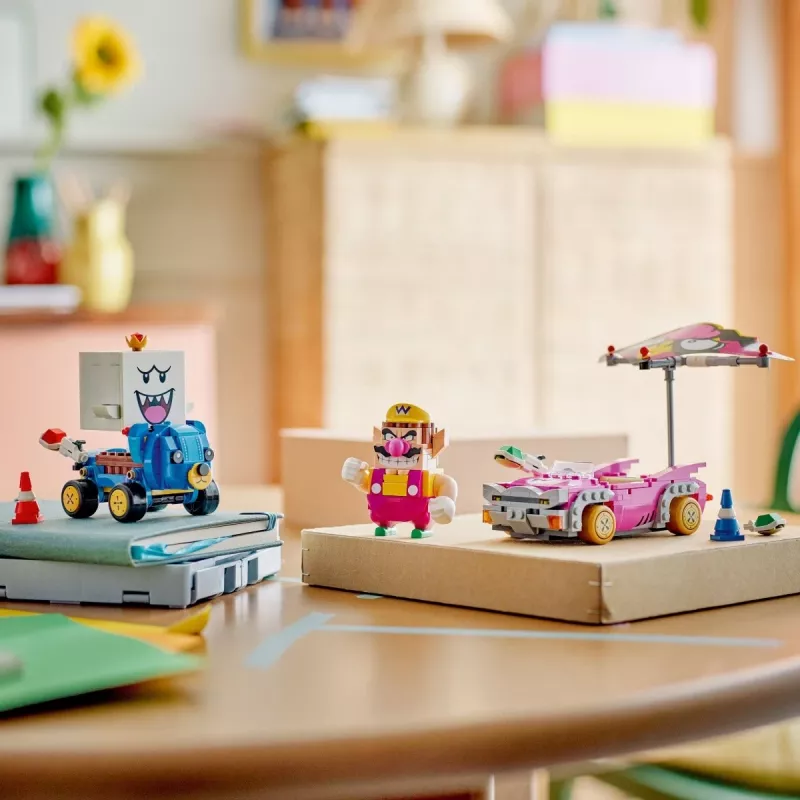 LEGO konstrukcinis žaislų rinkinys 72038 Super Mario Mario Kart Wario King Buu Huu – personažų figūrėlės ir trasos elementai