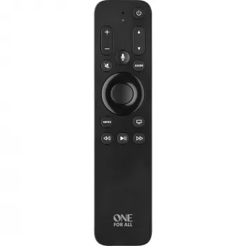 “Universal Electronics One For All URC1110” nuotolinio valdymo pultas su “Siri”, foniniu apšvietimu, trijų įrenginių suderinamumu