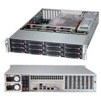 Serverio korpusas Supermicro CSE-826BAC12-R1K23LPB stovo tipo juodas 1200 W