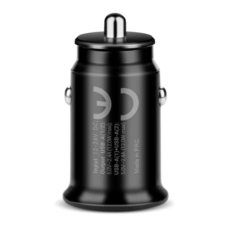 Automobilinis kroviklis everActive CC-25 — 2x USB prievadai, 12W bendra galia, 12V–24V transporto priemonės maitinimas