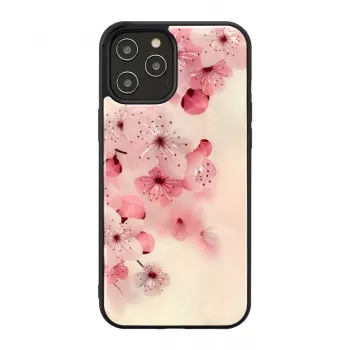 Apsauginis telefono dėklas iKins, skirtas Apple iPhone 12 Pro Max — vyšnių žiedų dizainas