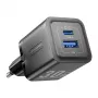 Vention FEQB0-EU vidaus kintamosios srovės greitasis įkroviklis 30 W, 1x USB-C, juodas — išmaniesiems telefonams, planšetiniams kompiuteriams, išmaniesiems laikrodžiams, ausinėms