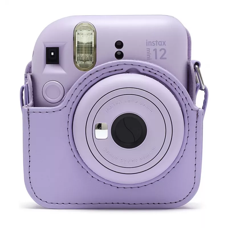 Kompaktiškas dėklas Fujifilm 4177085 Purple, skirtas Instax Mini 12, su petnešėle