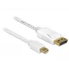 DisplayPort laidas DeLOCK 83484 Mini DisplayPort 5 m Baltas
