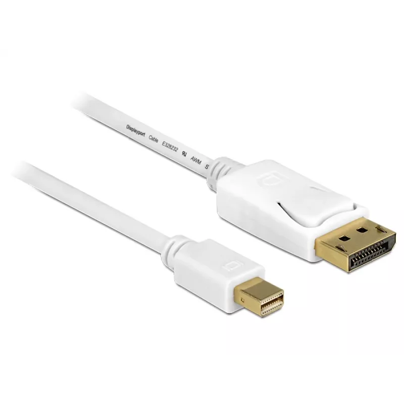 DisplayPort laidas DeLOCK 83484 Mini DisplayPort 5 m Baltas