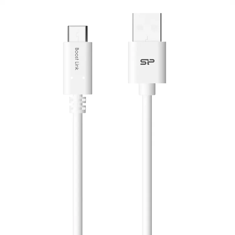 USB laidas Silicon Power Boost Link PVC LK10AC 1m USB A USB C balta