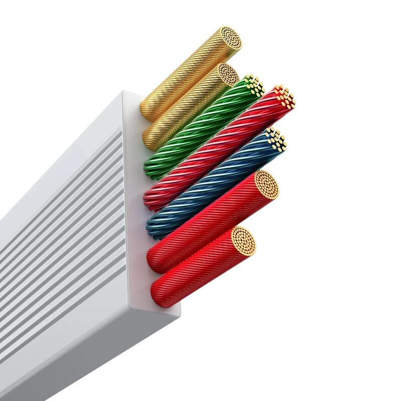 Greito įkrovimo laidas 3in1 Baseus Free2Draw USB-C į USB-C/Lightning/Micro 100W, 1,1m (baltas)