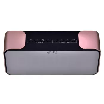 Skaitmeninis žadintuvas Adler AD 1190CR — LED ekranas, FM radijas, Bluetooth, SD grotuvas, 2600 mAh baterija