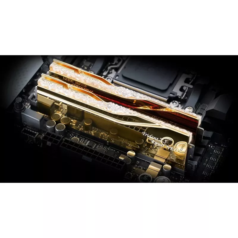 DIMM 32 GB DDR5-8000 (2x 16 GB) Dual-Kit, Arbeitsspeicher gold, F5-8000J3848H16GX2-TR5NG, Trident Z5 Royal Neo, AMD EXPO