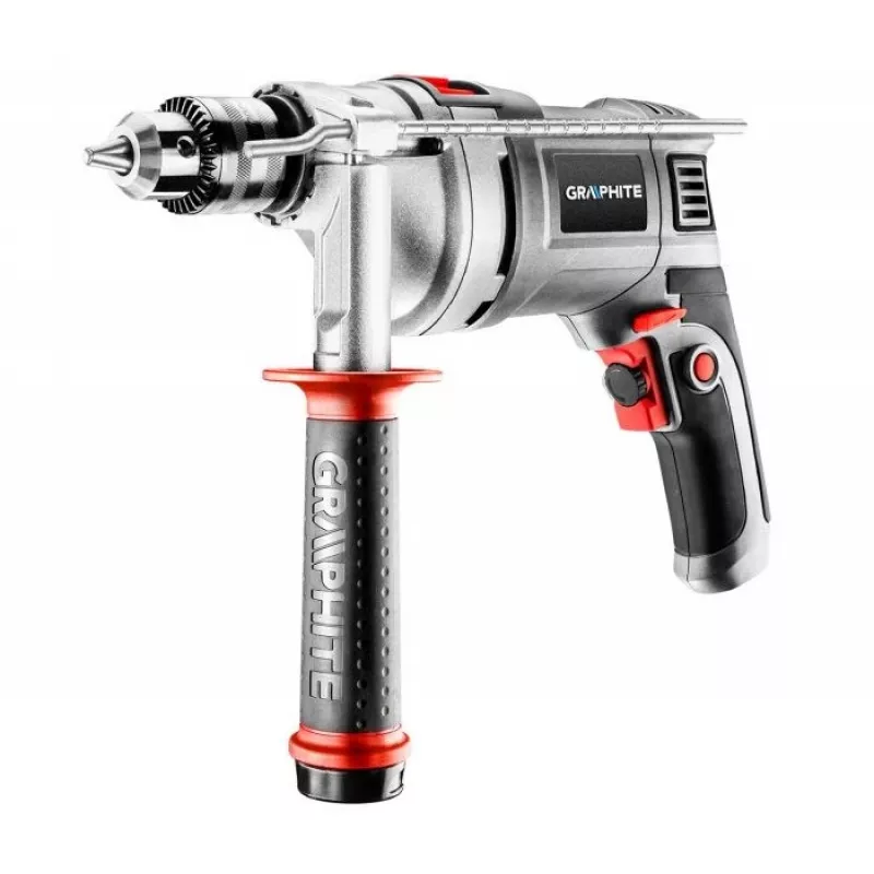 Pistol Grip Drill Graphite 58G728, 3000 RPM, Key Chuck, 1.3 cm