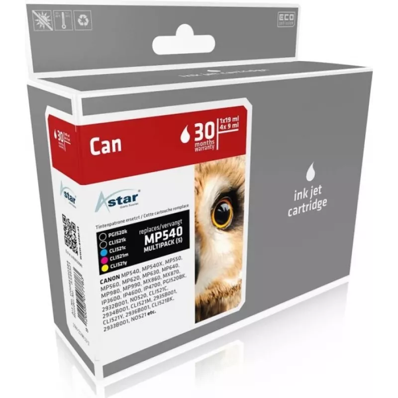 AS46521 ASTAR CAN.MP 540 (5) 1x19ml bk + 4x9ml cmyk (AS46521)