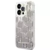 Karl Lagerfeld KLHCP14XLMNMS iPhone 14 Pro Max 6.7 kietas dėklas sidabrinis / sidabrinis Liquid Glitter Monogram