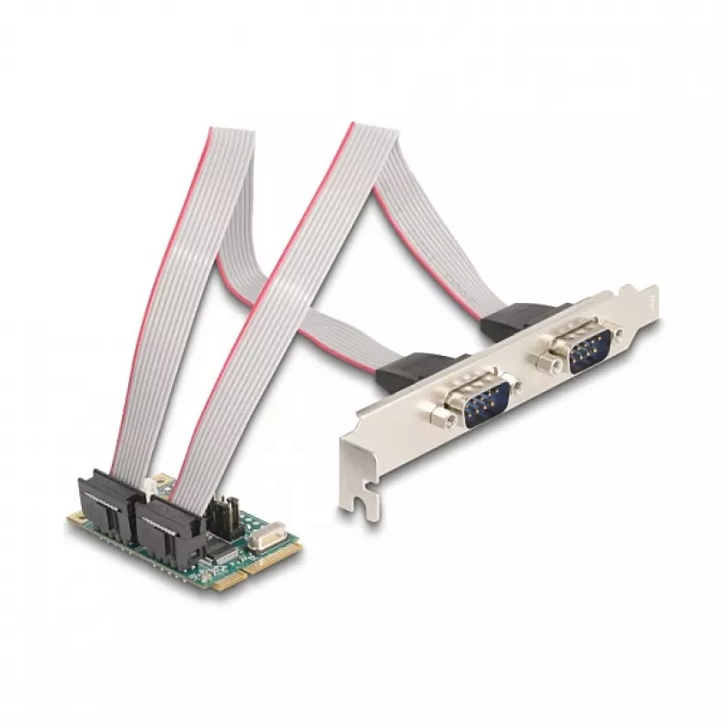 DeLOCK 95276 vidinis RS-232 adapteris, Mini PCI Express, žalias