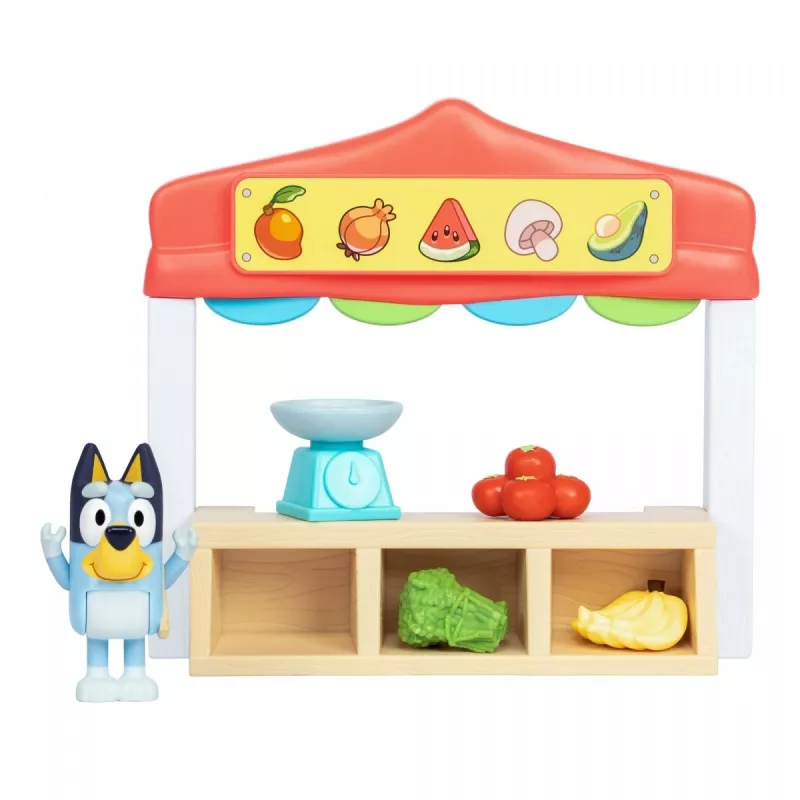Žaislų figūrėlių rinkinys TMTOYS Mini Bluey Grocery store BLU17555 – mini personažų rinkinys