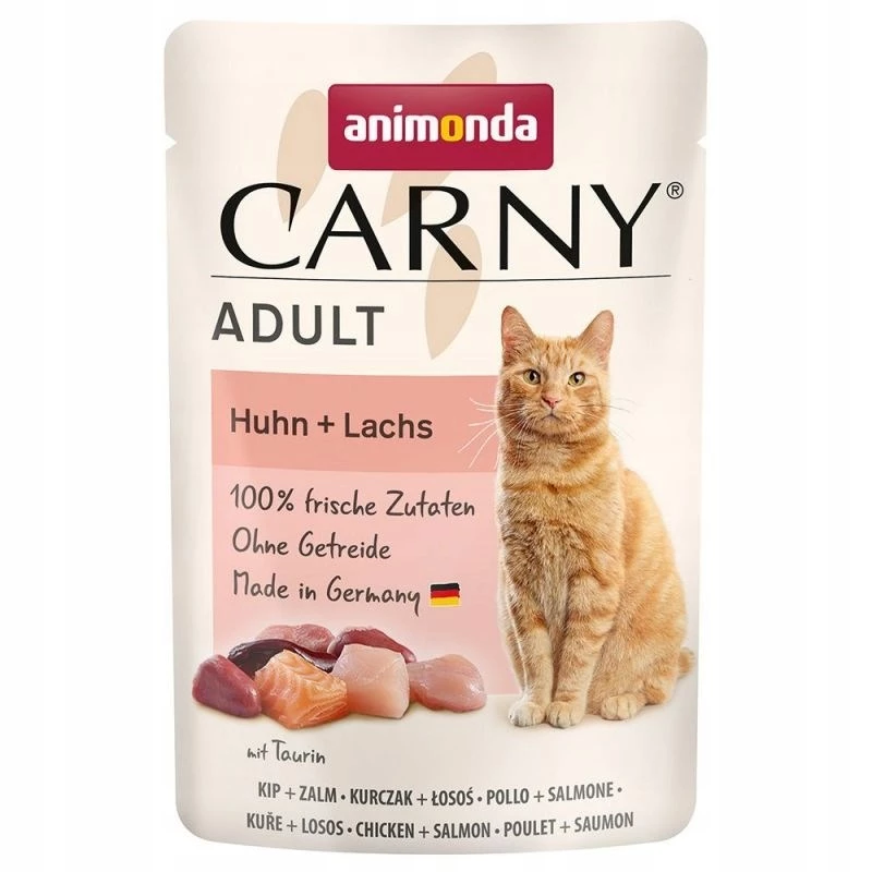 ANIMONDA Carny Adult vištiena ir lašiša - šlapias kačių maistas - 85g