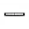 Rack blanking panel LANBERG PPKS-9112-B, 12 prievadų, 1U, metalinis, pilkas, 254×44.5×99.3 mm