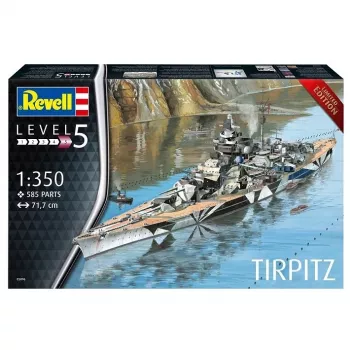 Plastikinis laivo modelis REVELL Tirpitz mastelis 1:350