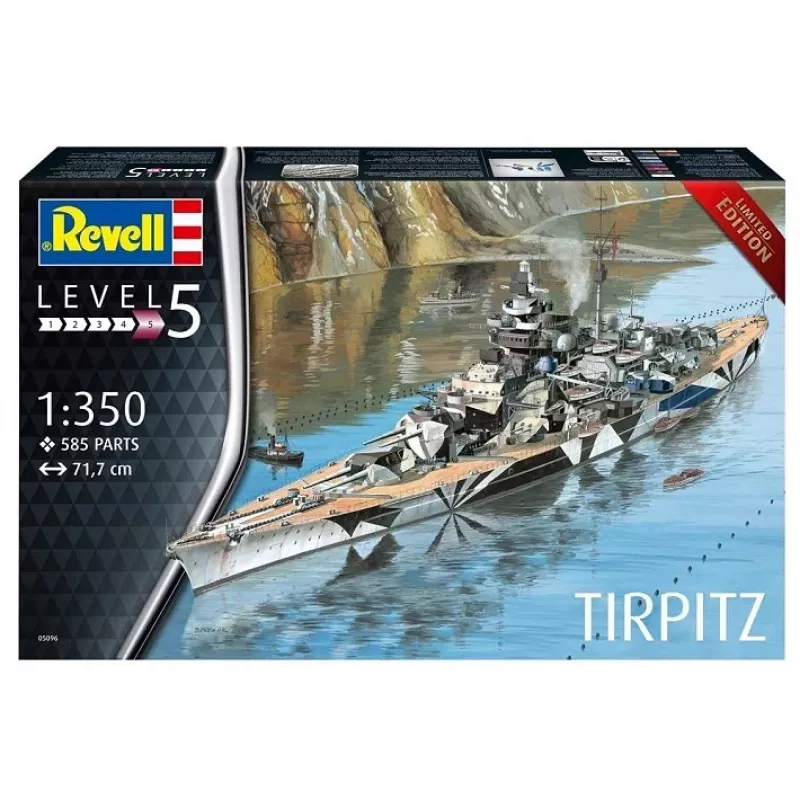 Plastikinis laivo modelis REVELL Tirpitz mastelis 1:350