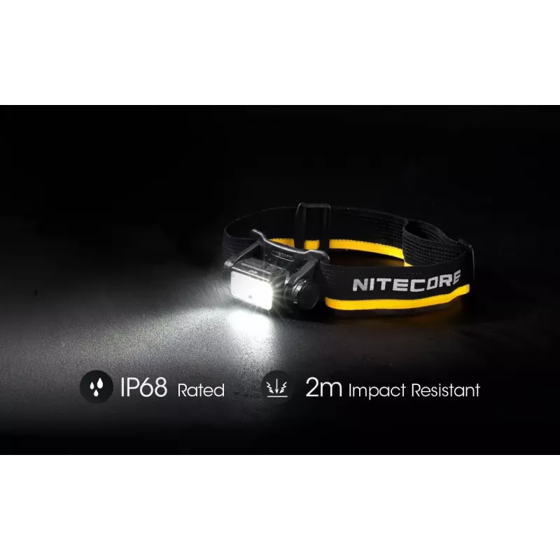 Priekiniai žibintuvėliai su dirželiu Nitecore NU40 juodas LED 2 lempos IP68