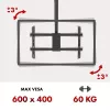 Lubinis televizoriaus laikiklis MACLEAN MC-112B, maks. apkrova 60 kg, reguliuojamas pakreipimas ir pasukimas