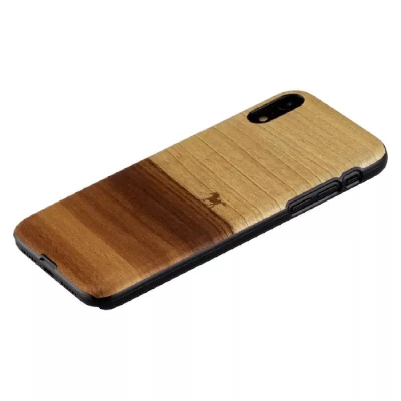 man and wood telefono dėklas skirtas iPhone XR — juodas, apsauginis minkštas apvalkalas