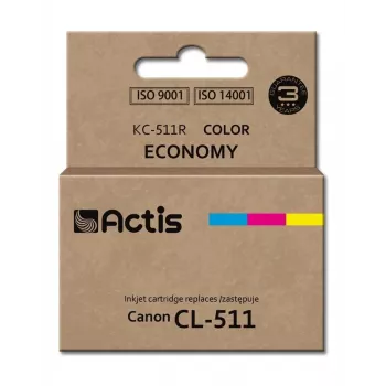Actis KC-511R rašalas (pakaitalas Canon CL-511; Standartinis; 12 ml; spalvos: žydra, purpurinė, geltona)
