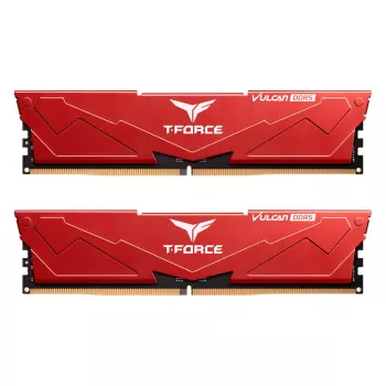 Team Group VULCAN FLRD532G6000HC30DC01, 32 GB, 2 x 16 GB, DDR5, 6000 MHz, 288 kontaktų DIMM, raudona