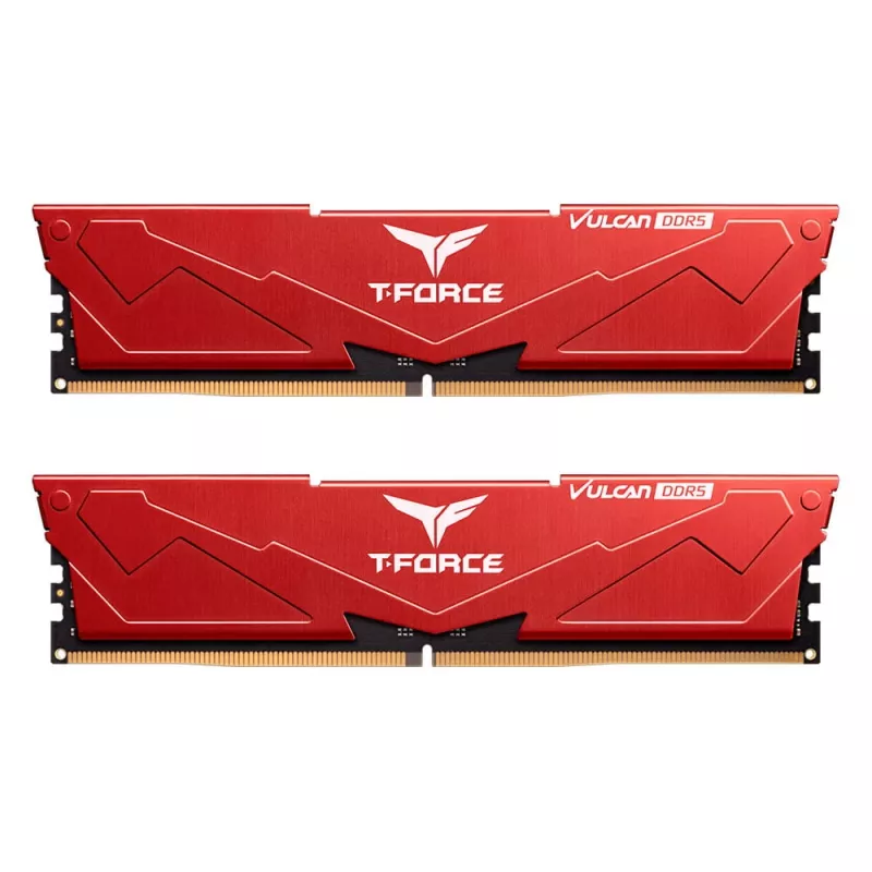 Team Group VULCAN FLRD532G6000HC30DC01, 32 GB, 2 x 16 GB, DDR5, 6000 MHz, 288 kontaktų DIMM, raudona