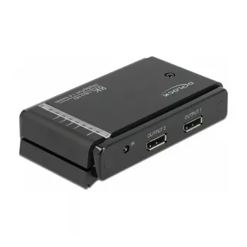 DELOCK DisplayPort 1.4 jungiklis 2 x 2 DisplayPort įėjimas į 1 x 2 DisplayPort išėjimas 8K