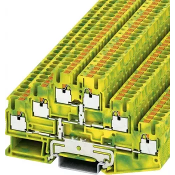 Phoenix Contact Push-In Dreistock-Protective Earth Terminal PT-PE PT 2,5-3PE žalia-geltona Turinys: 1 vnt. (3210525)