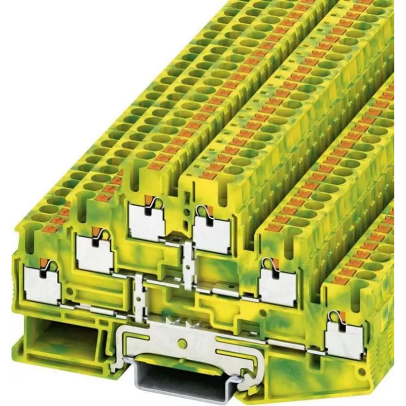 Phoenix Contact Push-In Dreistock-Protective Earth Terminal PT-PE PT 2,5-3PE žalia-geltona Turinys: 1 vnt. (3210525)