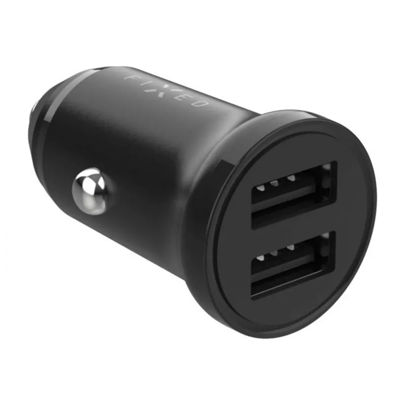 FIXED Dual USB automobilinis kroviklis 15W, juodas | Fixed