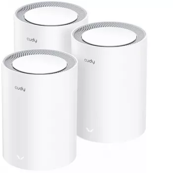 Cudy M3000 3 vnt. rinkinys tinklelio Wi-Fi sistema, dviejų dažnių (2,4 GHz / 5 GHz), Wi‑Fi 6 (802.11ax), pilka, balta, 1 vidinis