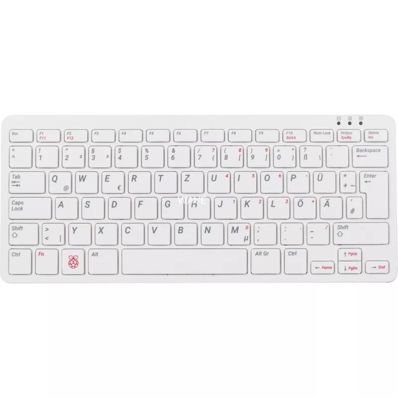 Laidinė USB klaviatūra Raspberry PI klaviatūra DE RB-TASTA01W — USB jungtis, vokiškas išdėstymas