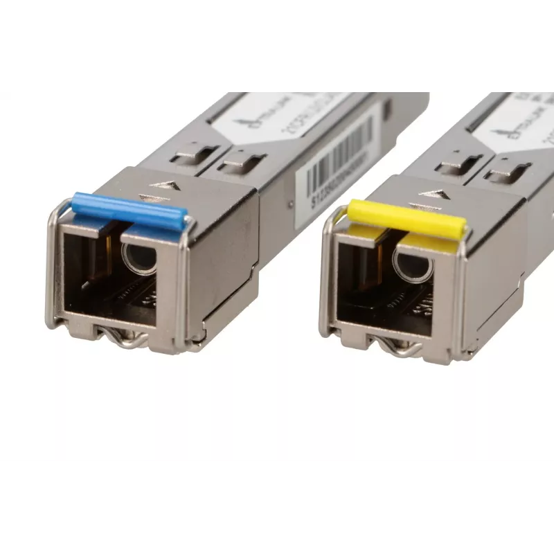 „Extralink SFP 1.25G WDM“ modulių pora 1310/1550 nm vienmodis 3 km SC DOM, skirta HP/Aruba