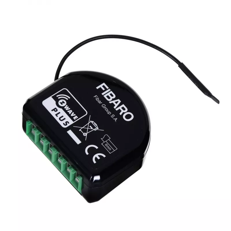 Dimmer 2 Z-Wave Plus universalus pritemdymo modulis apšvietimui, 250 W, 3,6 V, juodas