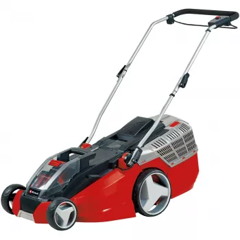 Akumuliatorinė vejapjovė GE-CM 43 Li M Kit, 36 V (2x18 V) (raudona/juoda, 2 ličio jonų akumuliatoriai 4,0 Ah)