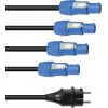 Maitinimo kabelis EUROLITE P-Con 1-4 3x2,5 mm² — tinklo skirstytuvas keliems įrenginiams maitinti